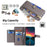For Samsung Galaxy S21 FE 5G Cell Phone Case Anti-fall Leather Wallet Phone Cover with 2 Straps - Grey - 4