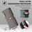 For Samsung Galaxy S21 FE 5G Cell Phone Case Anti-fall Leather Wallet Phone Cover with 2 Straps - Grey - 6