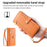 For Samsung Galaxy A22 4G (EU Version) Cell Phone Case Anti-shock PU Leather Wallet Cover with 2 Straps - Orange - 7
