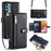 For Samsung Galaxy A32 4G (EU Version) Cell Phone Case Zipper Pocket Leather Cover with Wrist Strap - Black - 1