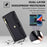For Samsung Galaxy A52 4G / A52s 5G / A52 5G Case Wallet Leather Phone Cover with Hardware Buckle - Black - 7