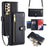 For Samsung Galaxy A13 4G Magnetic Phone Case Anti-drop Leather 6 Card Holders Cover - Black - 1