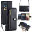 For Samsung Galaxy A12 Magnetic Case Shock Absorbing PU Leather Phone Cover - Black - 1