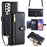 For Samsung Galaxy A23 5G (Global Version) Magnetic Phone Case PU Leather Stand Cover with Wrist Strap - Black - 1