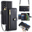 For iPhone XS 5.8 inch / X Case Magnetic Zipper Pocket Cover with Crossbody Shoulder Strap - Black - 1