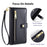 For iPhone 11 Pro Max Cell Phone Case Magnetic Closure PU Leather Cover - Black - 6