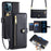 For iPhone 12 Pro Max 6.7 inch Case Leather 6 Card Holders Cover with Magnetic Hardware Buckle - Black - 1
