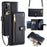 For iPhone 11 Pro Wallet Case Magnetic Crossbody Card Holder Phone Cover - Black - 1