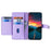 For iPhone 13 Pro 6.1 inch Cell Phone Case Zipper Pocket Wallet Anti-fall Leather Cover with 2 Straps - Purple - 2
