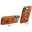 RMBMAX For iPhone 14 Pro Max Magnetic Case Electroplated Kickstand Phone Cover - Brown - 3