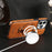 RMBMAX For iPhone 14 Pro Max Magnetic Case Electroplated Kickstand Phone Cover - Brown - 4