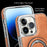 RMBMAX For iPhone 14 Pro Max Magnetic Case Electroplated Kickstand Phone Cover - Brown - 5