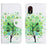 For Samsung Galaxy Xcover7 Magnetic Phone Case Pattern Printing Folio Sand Cover - Green Tree - 1