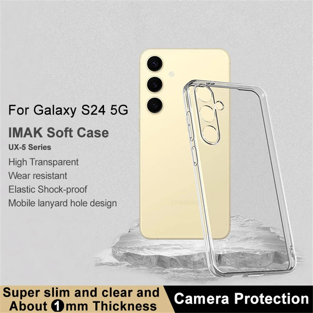 IMAK UX-5 Series For Samsung Galaxy S24 TPU Case Crystal Clear Slim Phone Cover - 2