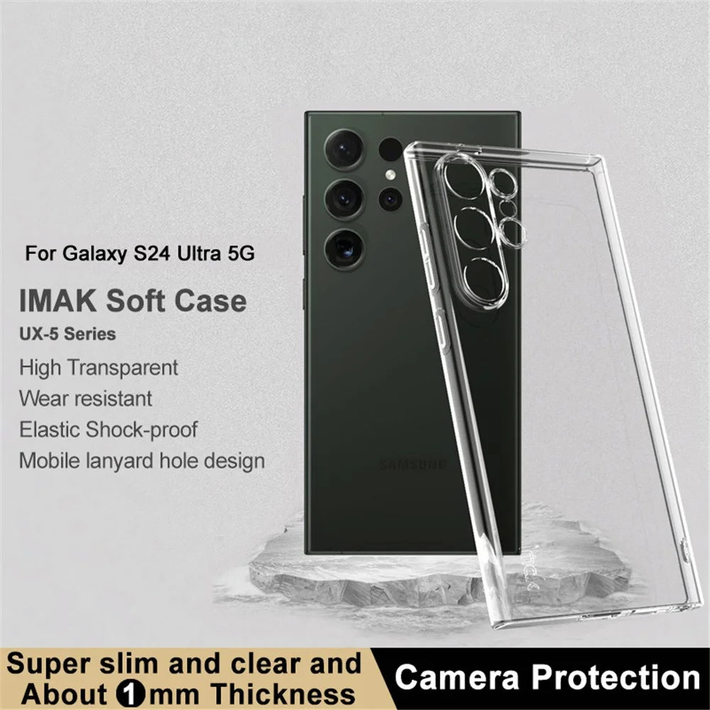 IMAK UX-5 Series For Samsung Galaxy S24 Ultra TPU Case Transparent Slim Phone Cover - 2