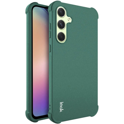 IMAK For Samsung Galaxy A55 5G Case Airbag Corner Matte TPU Phone Cover - Green - 1