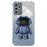 For Samsung Galaxy A13 4G PC+TPU Case Astronaut Kickstand Anti-shock Phone Back Cover - Blue - 1