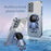 For Samsung Galaxy A13 4G PC+TPU Case Astronaut Kickstand Anti-shock Phone Back Cover - Blue - 2