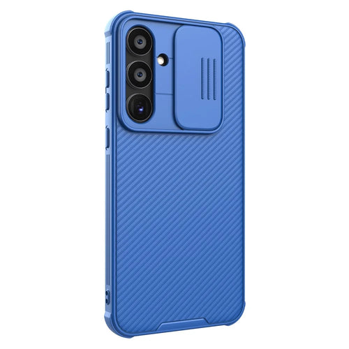 NILLKIN CamShield Pro Series For Samsung Galaxy A55 5G Case Slide Lens Protection PC+TPU Cover - Blue - 1