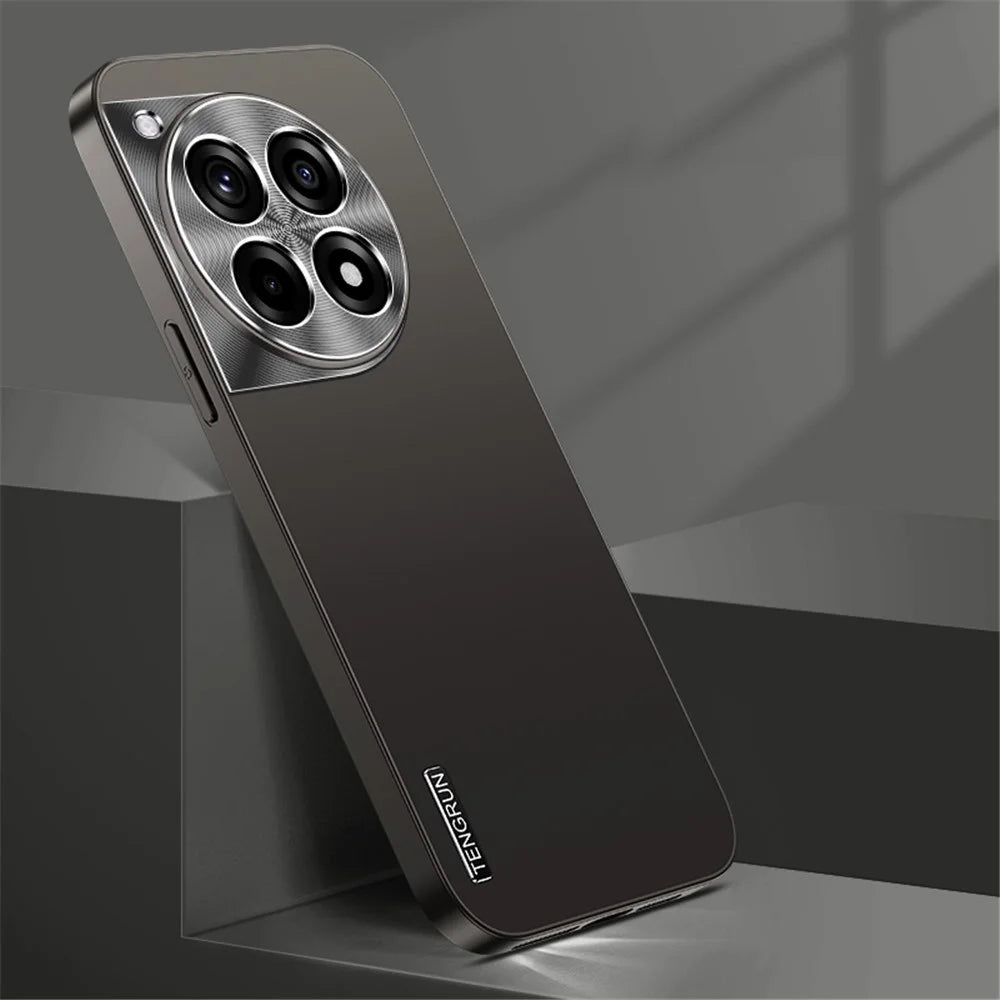 For OnePlus Ace 3 5G / 12R 5G Case Matte PC Phone Cover with Metal Lens Protection - Black - 2