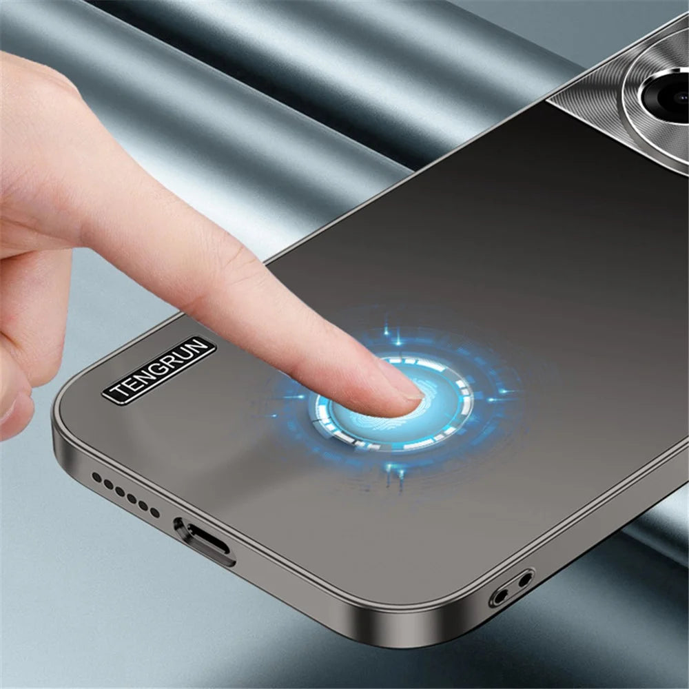 For OnePlus Ace 3 5G / 12R 5G Case Matte PC Phone Cover with Metal Lens Protection - Black - 7