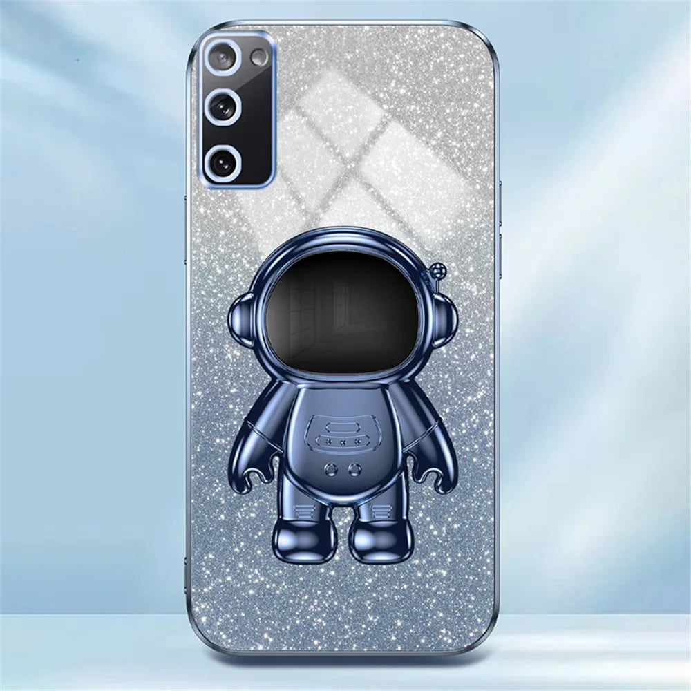 For Samsung Galaxy S20 FE 2022 / S20 Lite / S20 FE 5G / S20 FE Astronaut Kickstand Phone Case PC+TPU Cover - Blue - 4