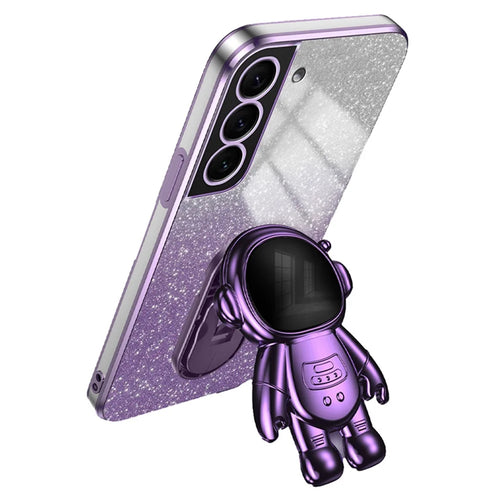 Kickstand Phone Cover for Samsung Galaxy S21+ 5G Case PC+TPU Anti-scratch Phone Cover - Purple - 1