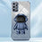 Cell Phone Case for Samsung Galaxy A32 5G / M32 5G PC+TPU Phone Cover with Astronaut Kickstand - Blue - 4