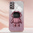 For Samsung Galaxy A32 4G (EU Version) Electroplating Phone Cover PC+TPU Case with Astronaut Kickstand - Pink - 4