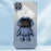 For Samsung Galaxy A22 4G (EU Version) PC+TPU Case Dustproof Phone Shell with Astronaut Kickstand - Blue - 4