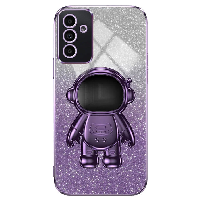 For Samsung Galaxy A15 4G / A15 5G Case Drop-proof Astronaut Kickstand Mobile Phone Cover - Purple - 1