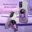 For Samsung Galaxy A15 4G / A15 5G Case Drop-proof Astronaut Kickstand Mobile Phone Cover - Purple - 2
