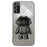 Kickstand Cover for Samsung Galaxy A03s (164.2mm) Shell Glittery PC+TPU Phone Case - Black - 2