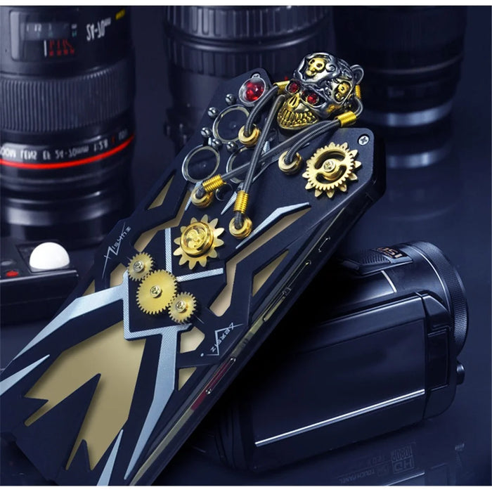 For Samsung Galaxy S22 Ultra 5G Cell Phone Case Shockproof Aluminum Alloy Gothic Style Cover - 3