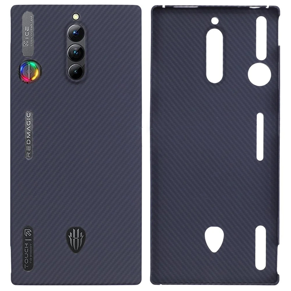 For ZTE nubia Red Magic 8S Pro Aramid Fiber Case 600D Fine Texture Precise Cutouts Phone Case, Black - 1