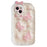 For iPhone 15 Plus Case Shockproof Plush Cute Bowknot Embroidery Silicone Cover - White - 1