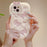 For iPhone 15 Plus Case Shockproof Plush Cute Bowknot Embroidery Silicone Cover - White - 2