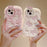 For iPhone 15 Plus Case Shockproof Plush Cute Bowknot Embroidery Silicone Cover - White - 3