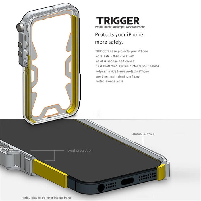 For iPhone 12 Pro Max 6.7 inch Metal Case Aluminium Alloy Slim Phone Cover with Strap - Silver - 4