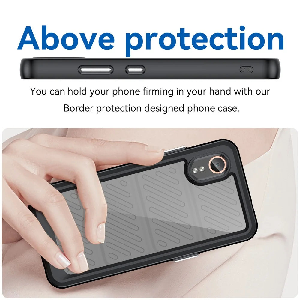 For Samsung Galaxy Xcover7 Phone Case Anti-drop TPU + Acrylic Cover - Black - 4