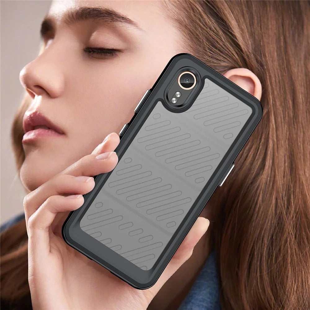 For Samsung Galaxy Xcover7 Phone Case Anti-drop TPU + Acrylic Cover - Black - 7