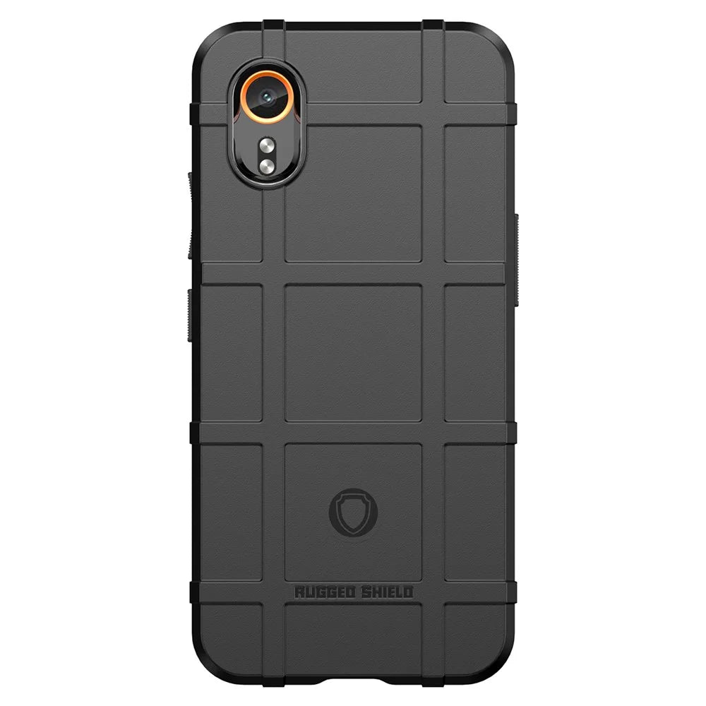 For Samsung Galaxy Xcover7 TPU Case Square Grid Protective Phone Cover - Black - 2