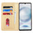 For Sharp Aquos Sense 8 Wallet Case Silk Texture Leather Flip Protective Phone Cover - Gold - 2