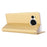 For Sharp Aquos Sense 8 Wallet Case Silk Texture Leather Flip Protective Phone Cover - Gold - 3