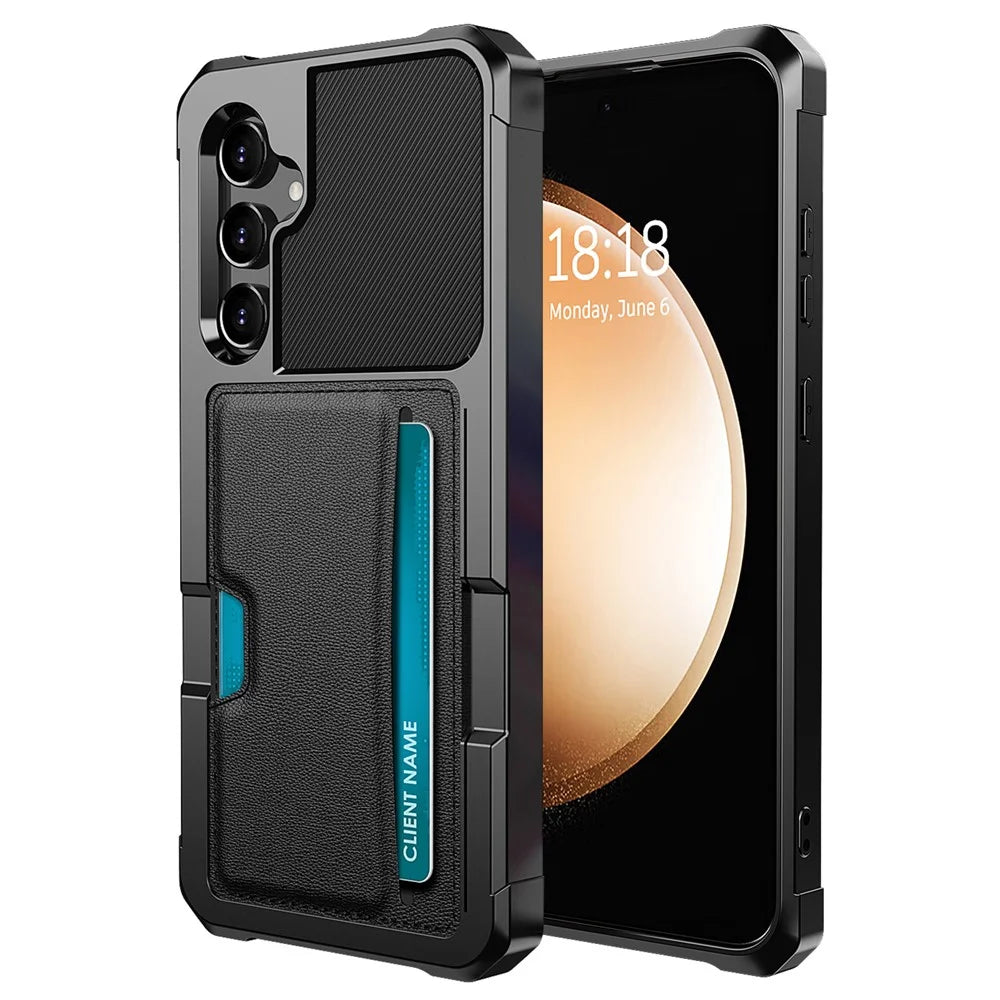 ZM02 For Samsung Galaxy A55 5G Card Slot Four Corner Drop Protection Phone Case - 1