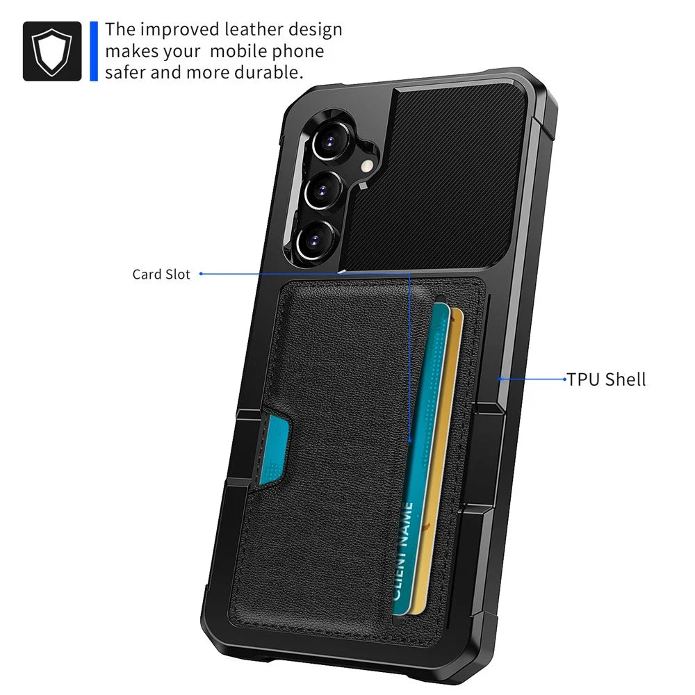 ZM02 For Samsung Galaxy A35 5G Card Slot Four Corner Shockproof Phone Case - 2