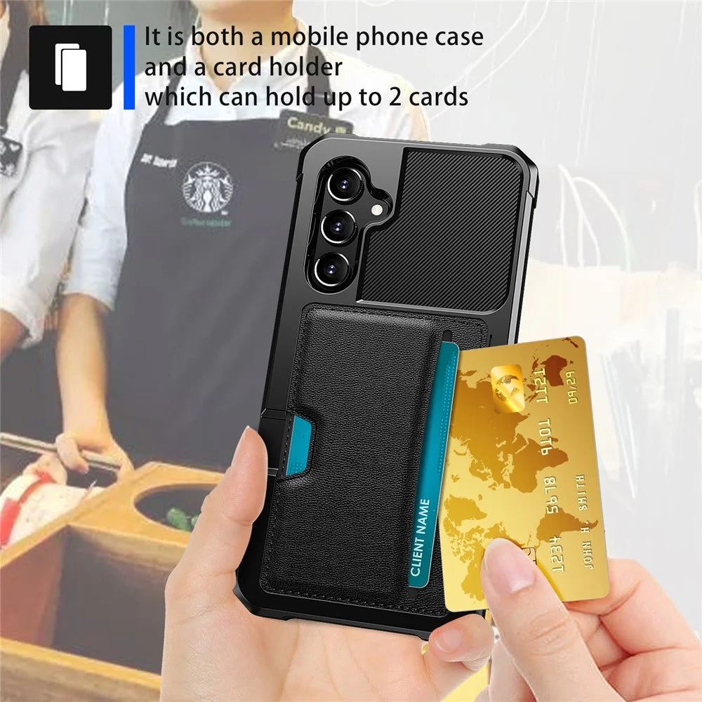 ZM02 For Samsung Galaxy A35 5G Card Slot Four Corner Shockproof Phone Case - 5