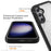 For Samsung Galaxy A35 5G Case Full Protection Phone Cover with PET Screen Film - Black - 5