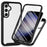 For Samsung Galaxy A55 5G Case PC+TPU+PET Screen Film Full Protection Cover - Black - 1