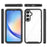 For Samsung Galaxy A55 5G Case PC+TPU+PET Screen Film Full Protection Cover - Black - 2